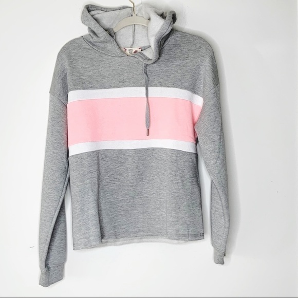 HIPPIE ROSE Grey sweatshirt with hoodie. Size M - Picture 1 of 4